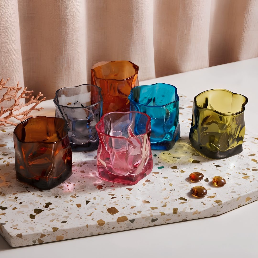 Serving Glasses - Set of 6 (which one's mine set- multicolored)