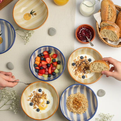 Apricot Ceramic Bowl- Multipurpose Deep Bowls (Brown)