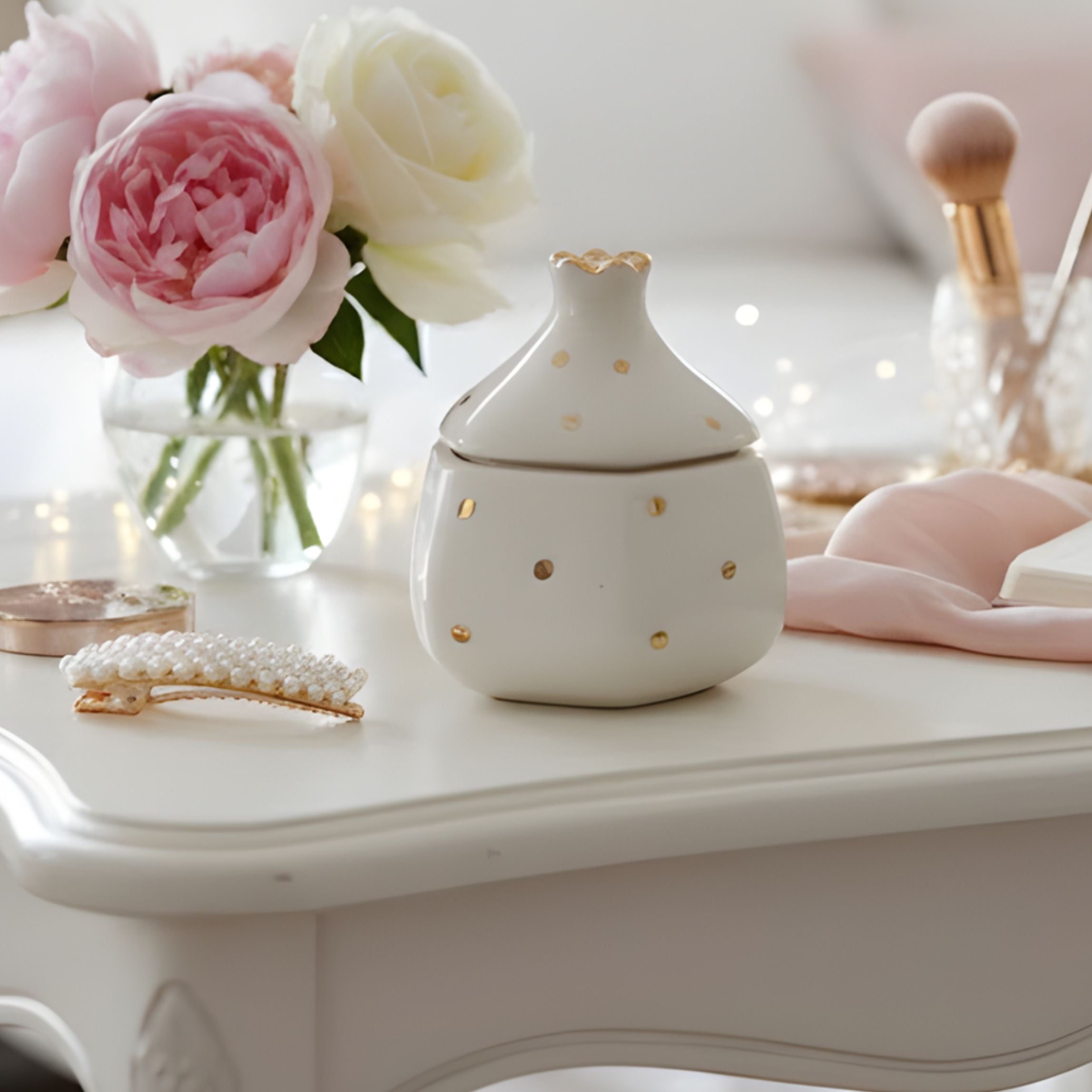 Pomegranate  Jars- Gold dusted (Cream, 300ml)