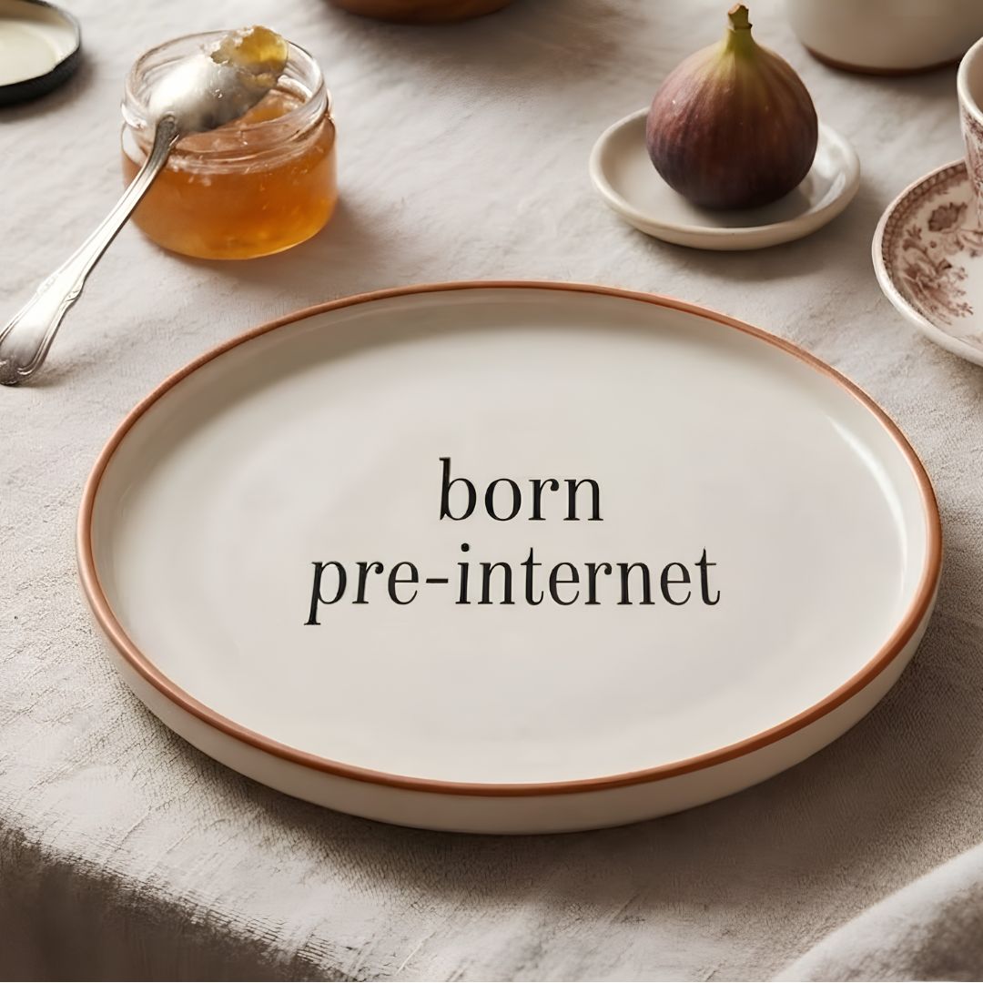 Pre-internet 8" Appetiser Plate– Retro  Inspired
