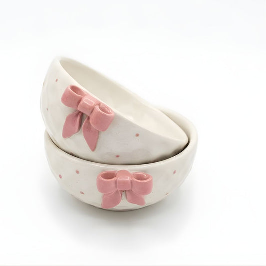 Pink Bow Bowl- (300ml) Multipurpose for small bites