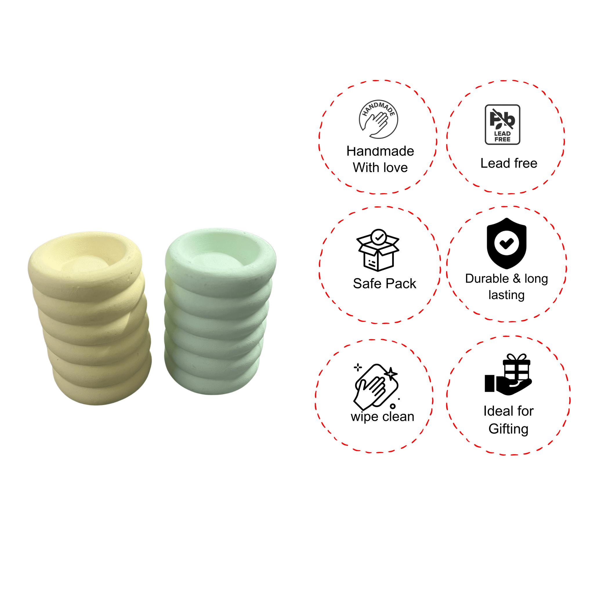 Spiral Candle Holders- (Set of 2) Random colors set