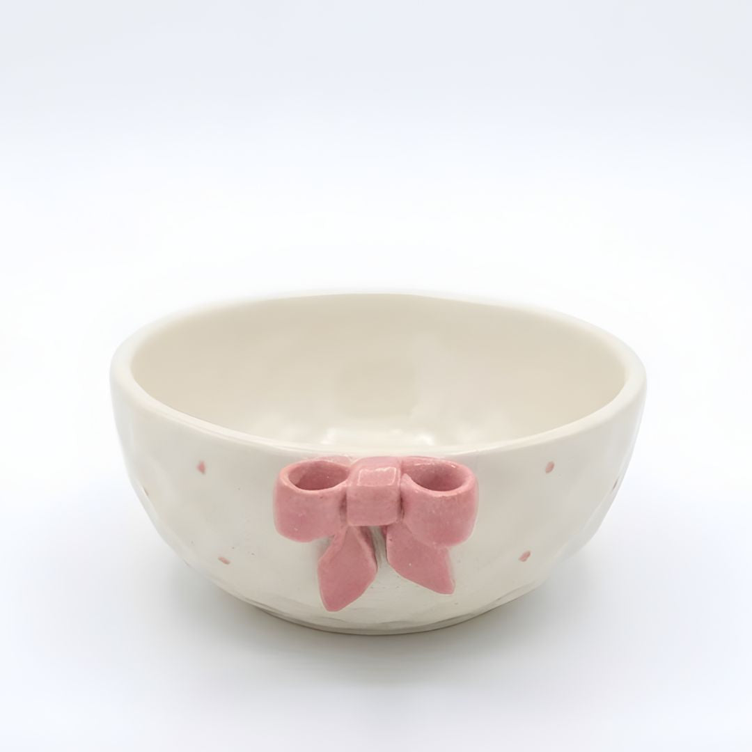 Pink Bow Bowl- (300ml) Multipurpose for small bites