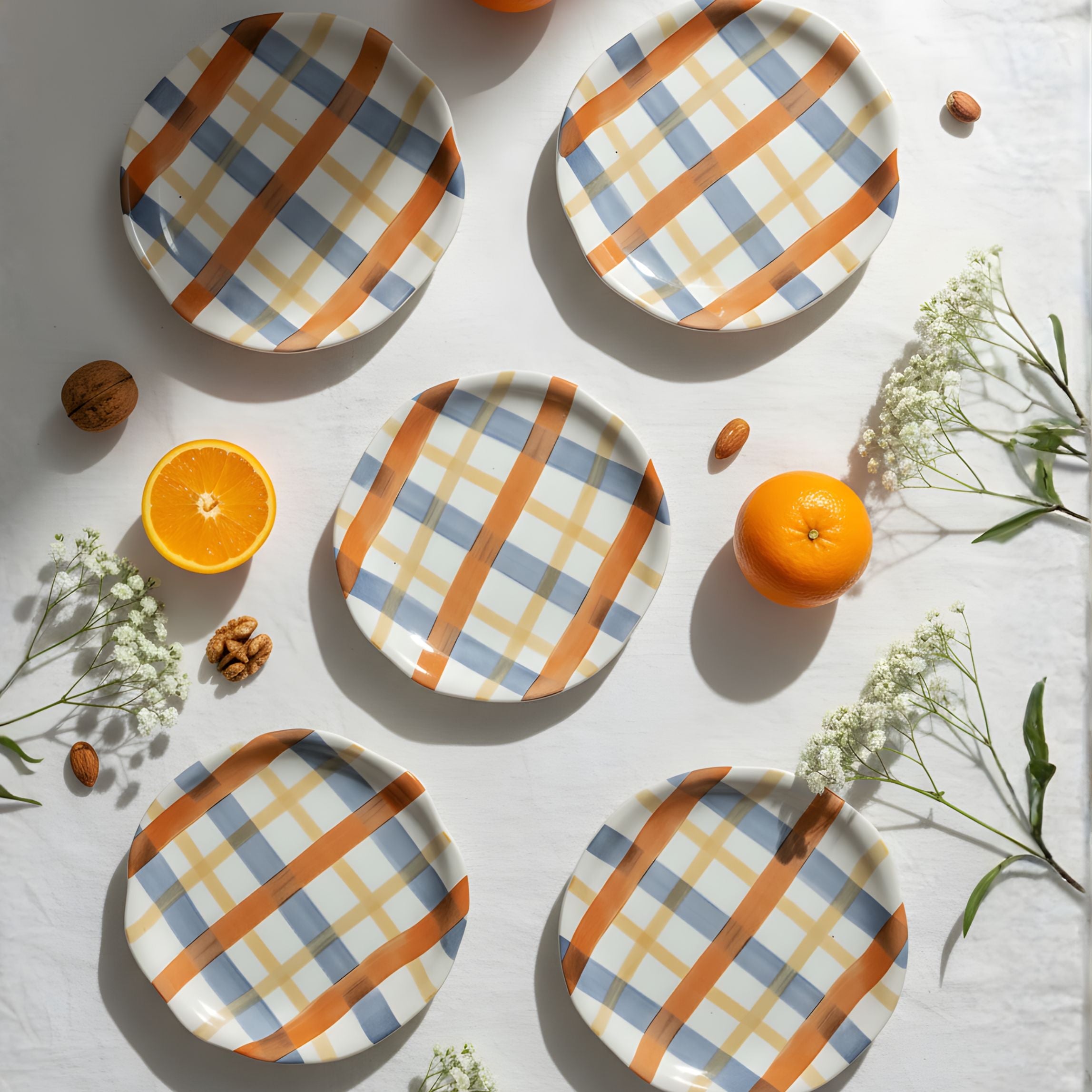 Lattice appetizer plates 6.5