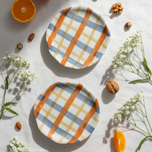 Lattice appetizer 6.5" plate set