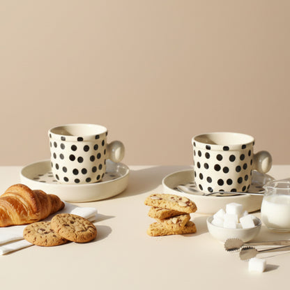 Dots Cup and Saucer Set – For Tea & coffee