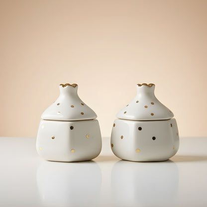 Pomegranate  Jars- Gold dusted (Cream, 300ml)