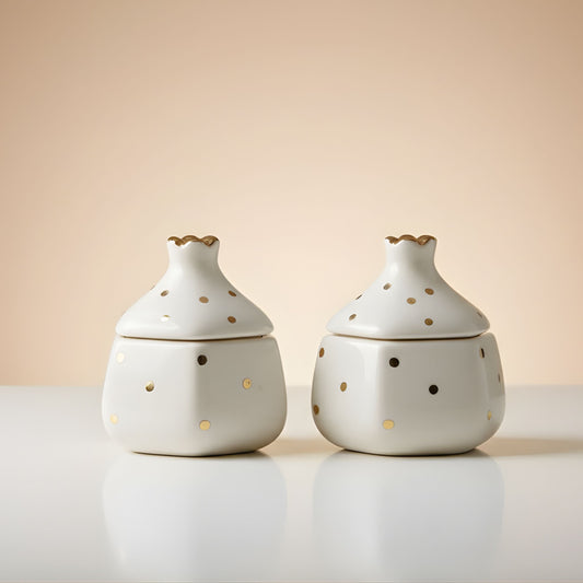 Pomegranate  Jars- Gold dusted (Cream, 300ml)