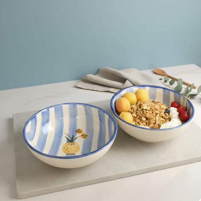 Apricot Ceramic Bowl- Multipurpose Deep Bowls