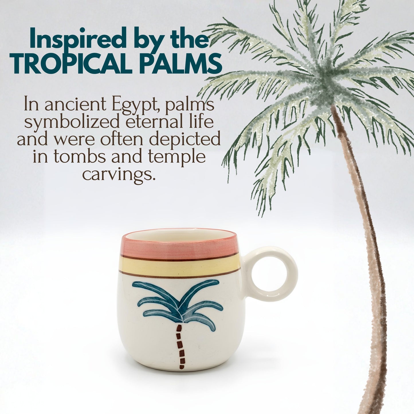 Palm Ceramic Mug 280ml