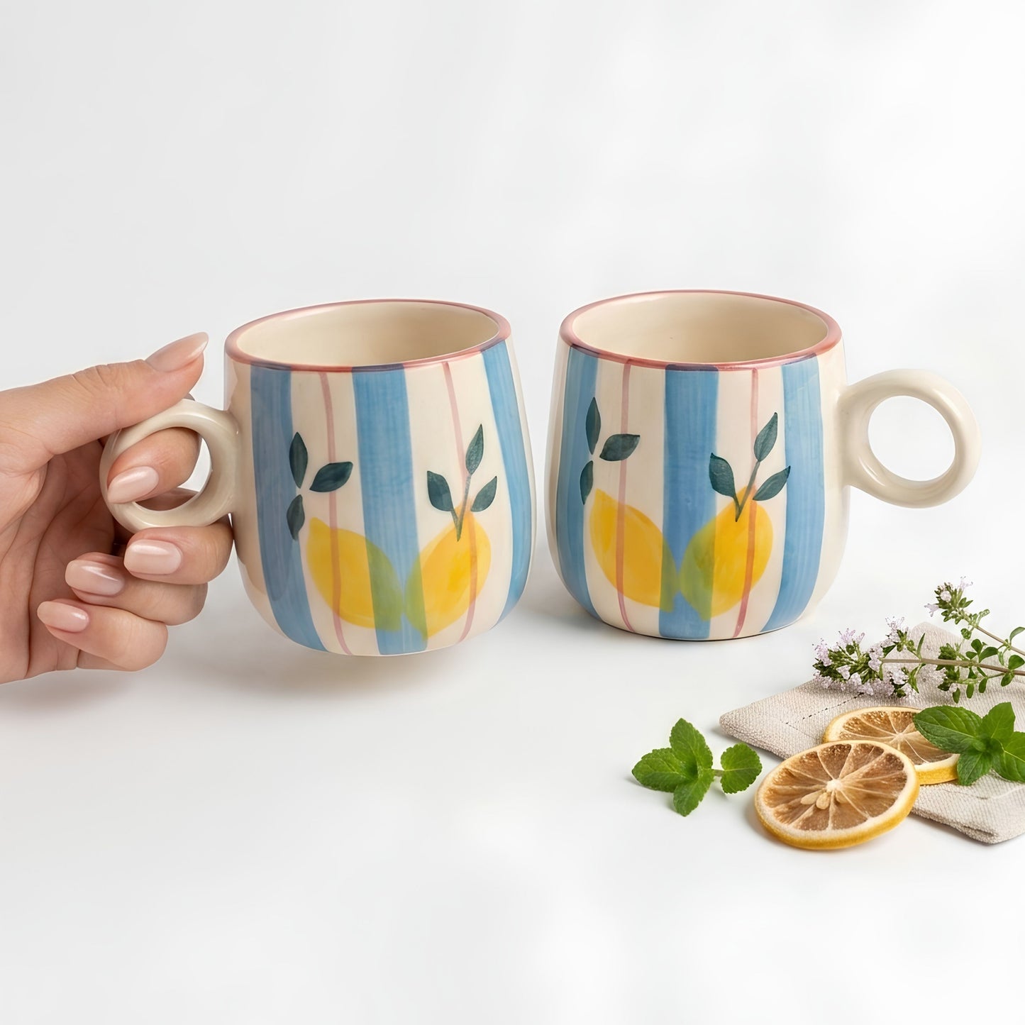 Limon Stripes Ceramic Mug 280ml