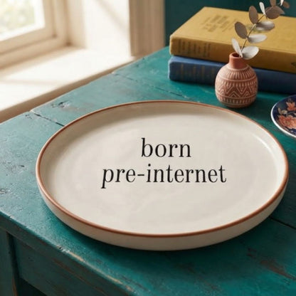 Pre-internet 8" Appetiser Plate– Retro  Inspired