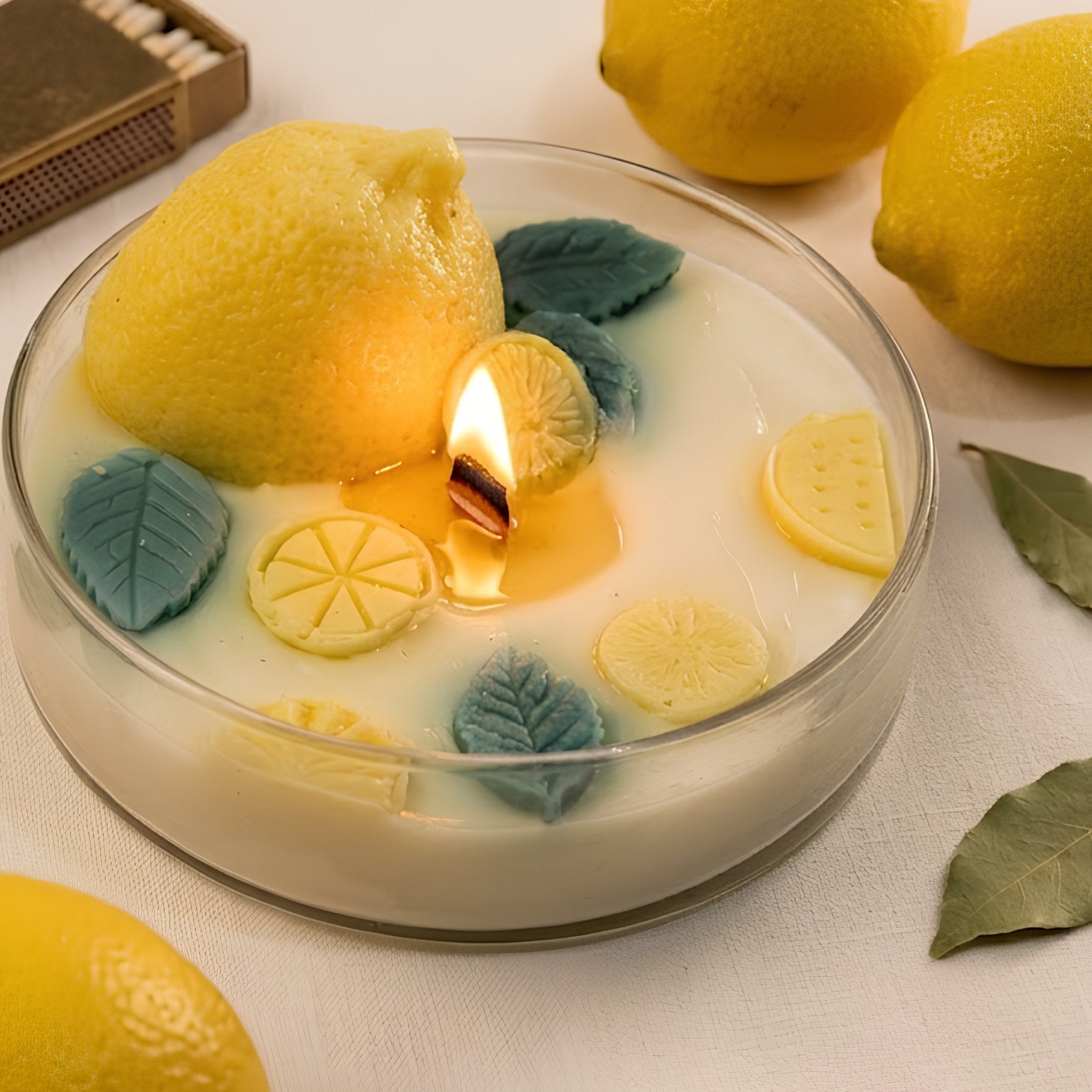 Giftbox-Breeze & Lemons (2 Coffee Mugs+ Lemon themed Candle)