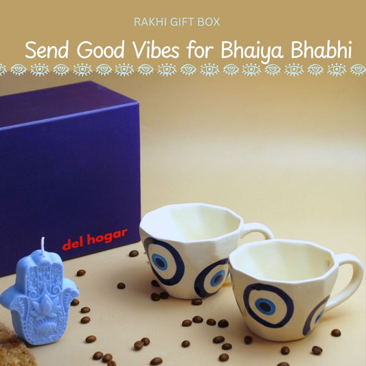 Good Vibes Gift Set- Rakhi Set for for Bhaiya & Bhabhi