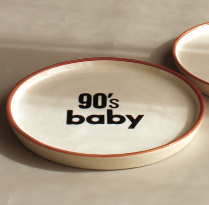 90's Baby Plates – Retro Inspired, Set of 4 Quarter Plates