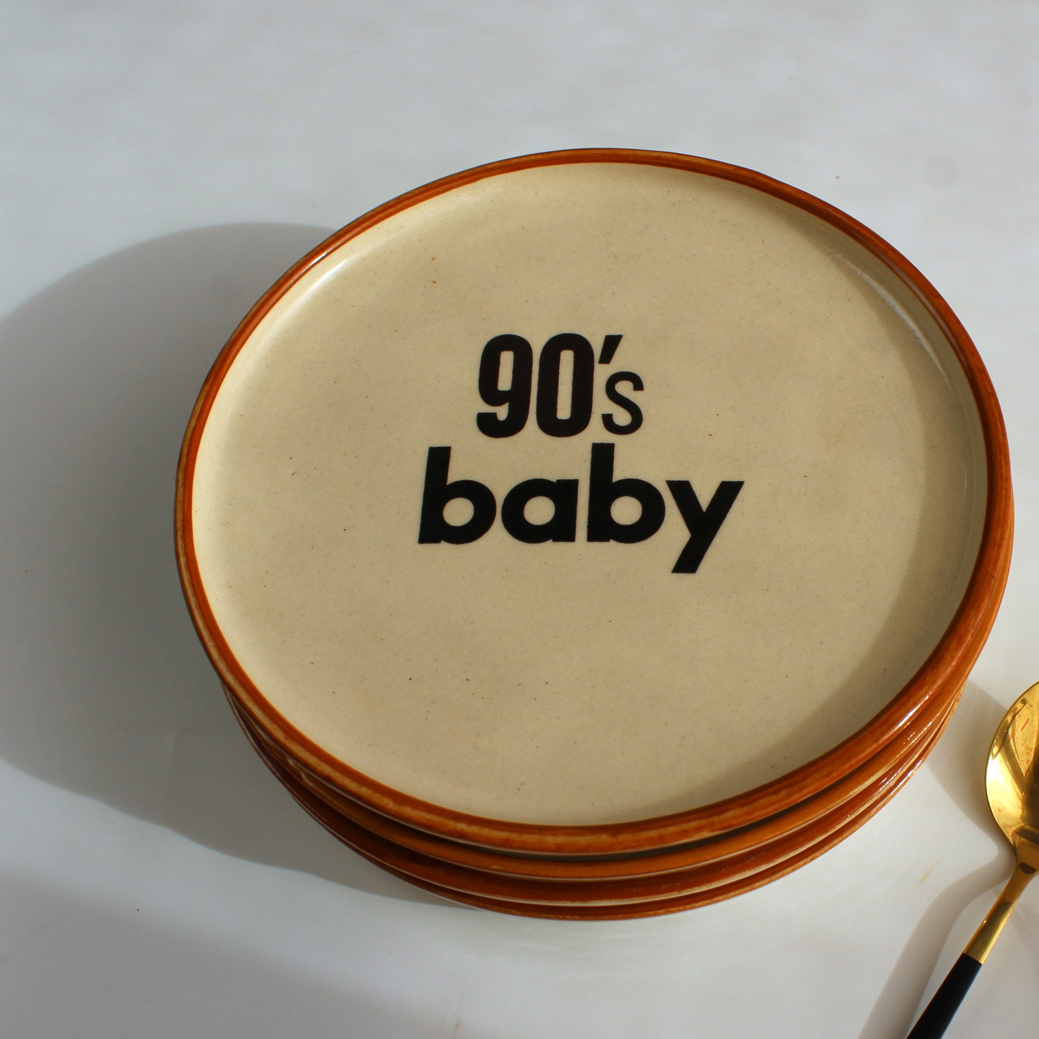 90's Baby Plates – Retro Inspired, Set of 4 Quarter Plates