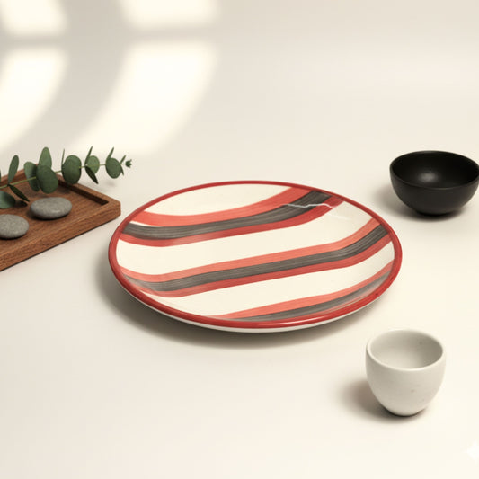 Urban Stripes Snack Plates-Quarter Plates 7"