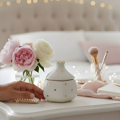 Pomegranate  Jars- Gold dusted (Cream, 300ml)