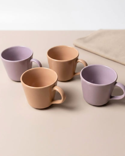 Tea Cup Set- Everyday Pastels, Honey & Mauve (set of 4)