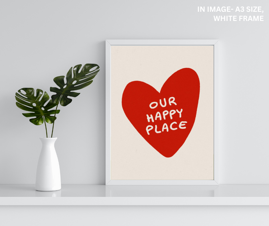 Our Happy Place-  Framed wall Art
