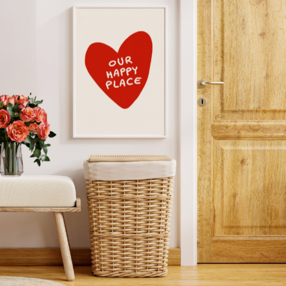 Our Happy Place-  Framed wall Art