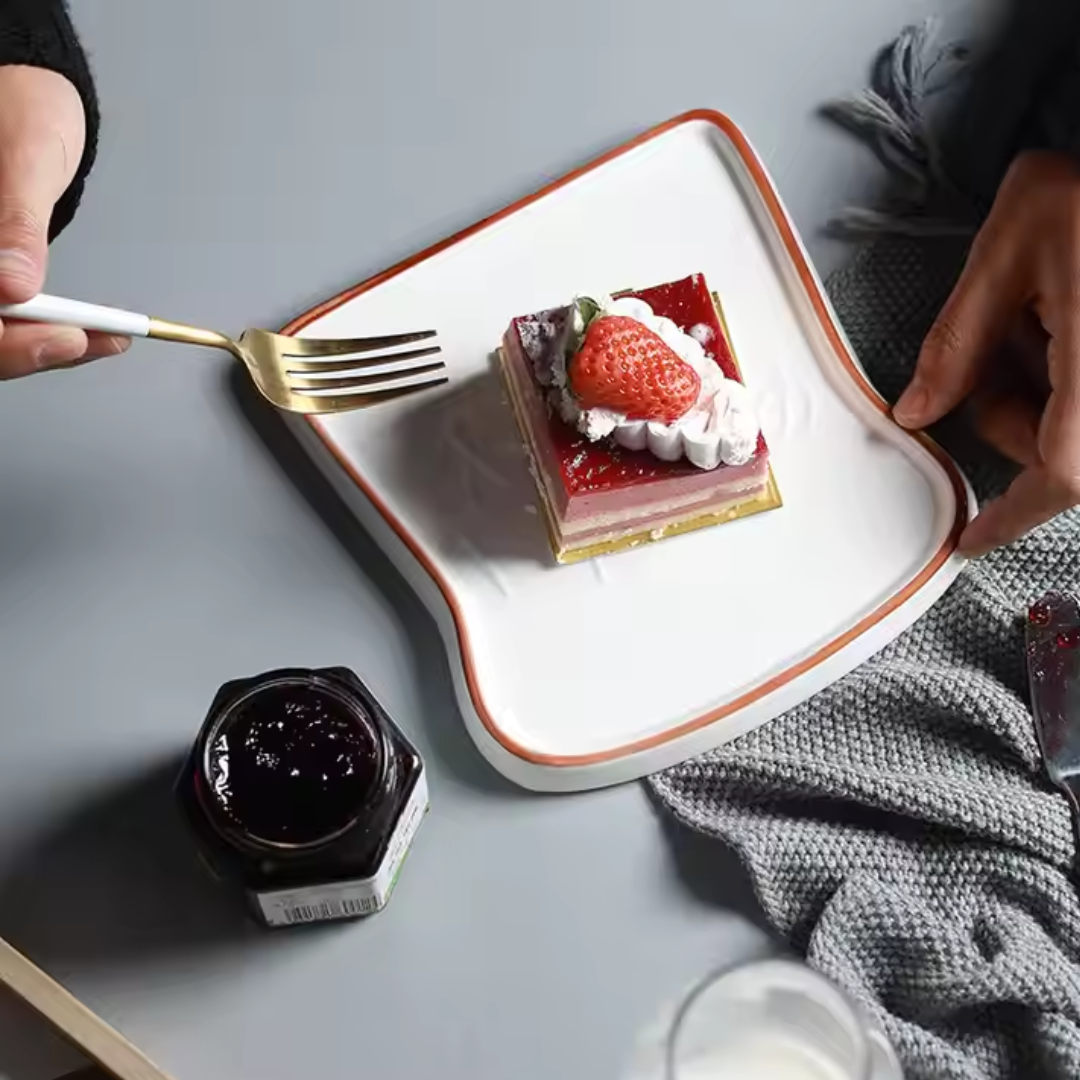 Bread Plates- Toast shaped cute plates