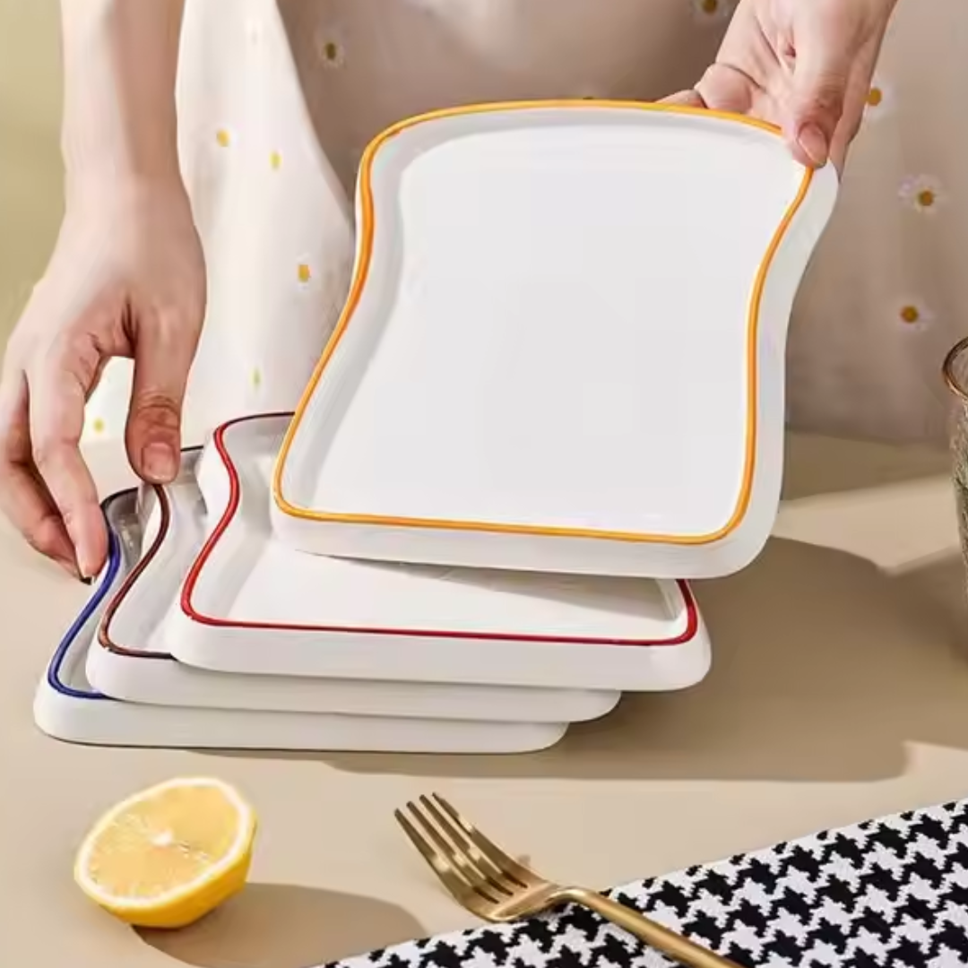 Bread Plates- Toast shaped cute plates