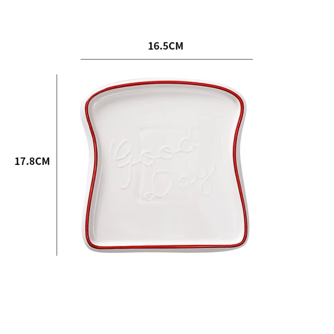 Bread Plates- Toast shaped cute plates