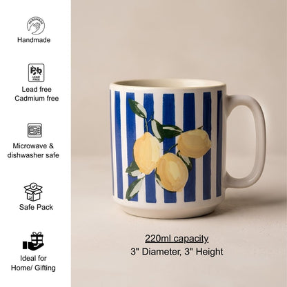 Lemonade Stripes-Tea cups/ Espresso cups(Set of 4)
