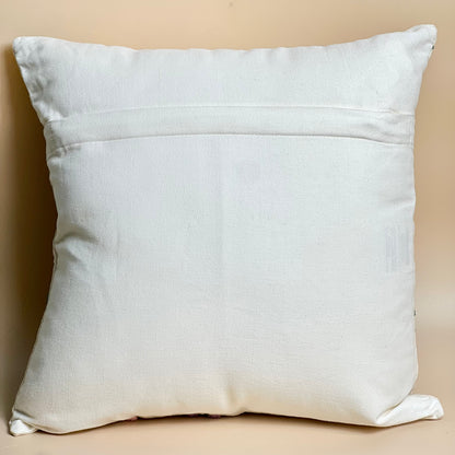 Modern Wave Embroidered Cushion Cover - Off white