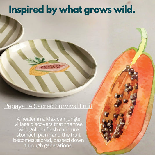 Olive Papaya 8" Plate- For Paratha, pizza & more