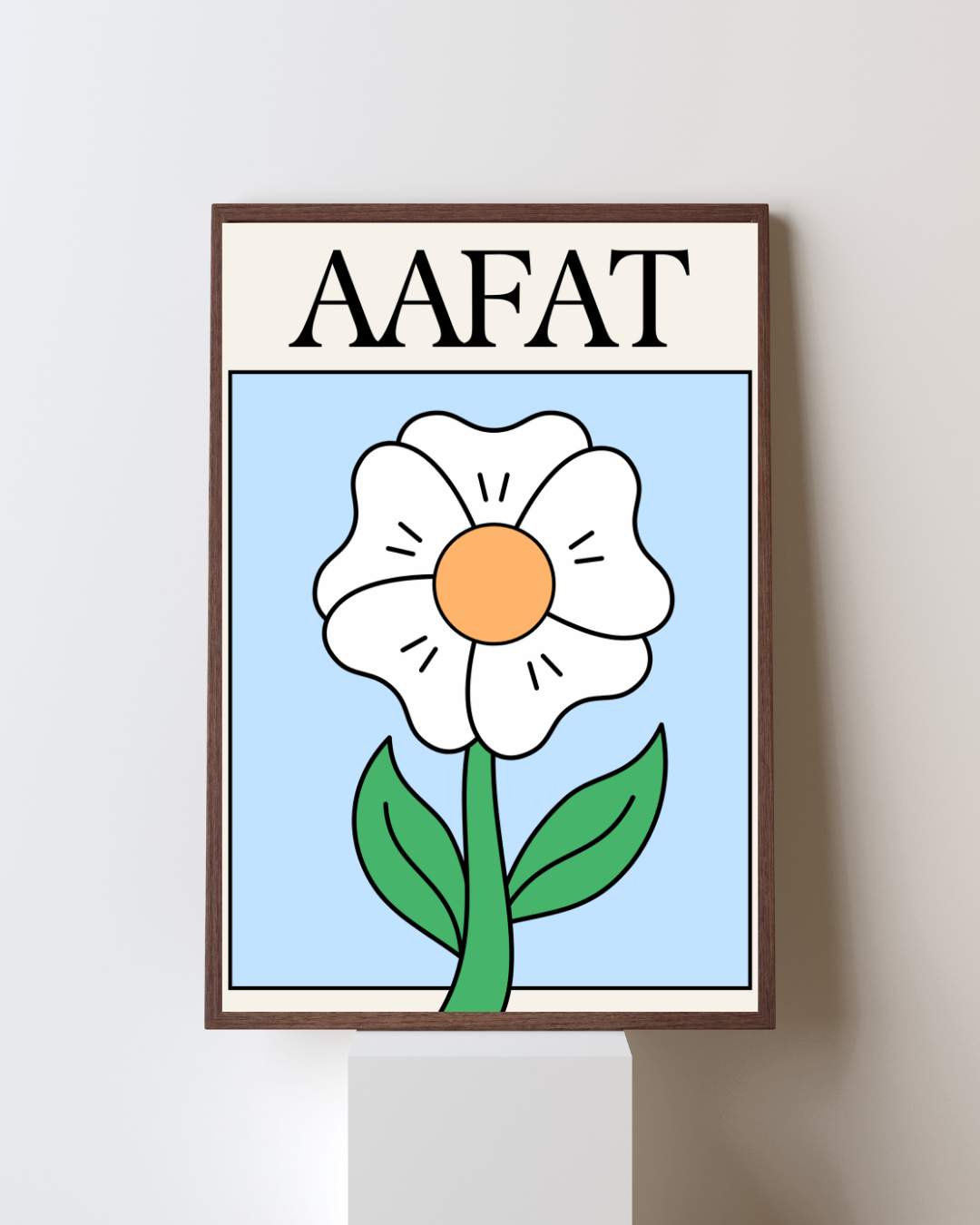 Aafat Framed Wall Art- Cute Wall Poster