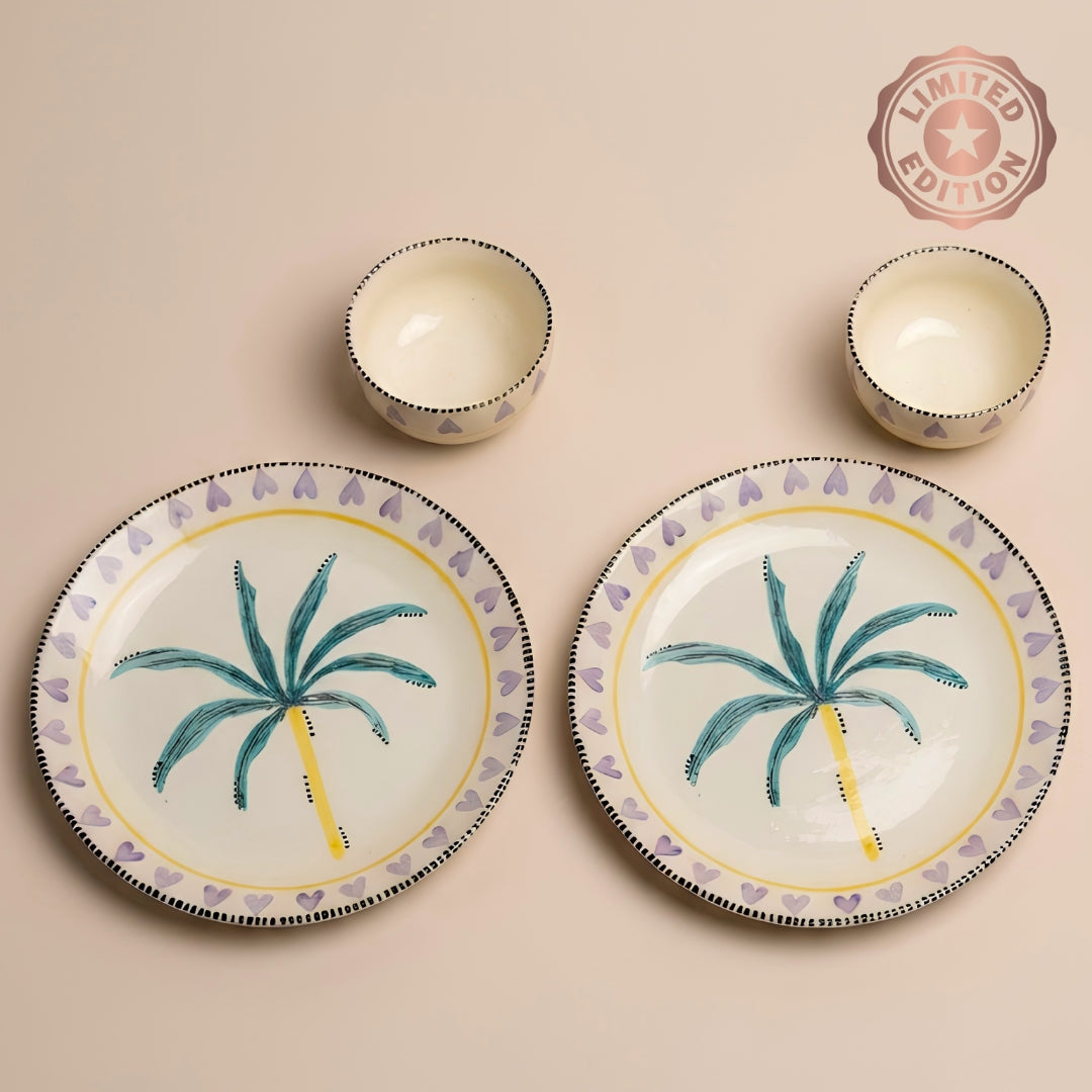 Caribbean carnival 4pc Dinner set- Set for 2, Lmtd. Edition