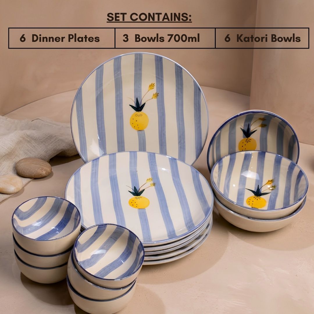 Apricot 15 Pcs Ceramic Dinner Set