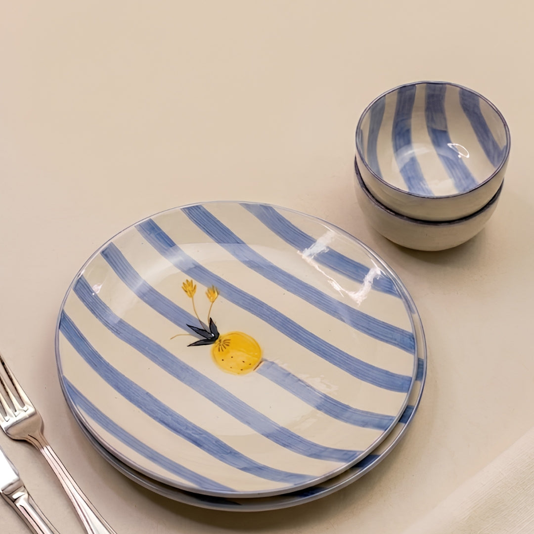 Apricot 4Pcs Ceramic Dinner Set- Set for 2