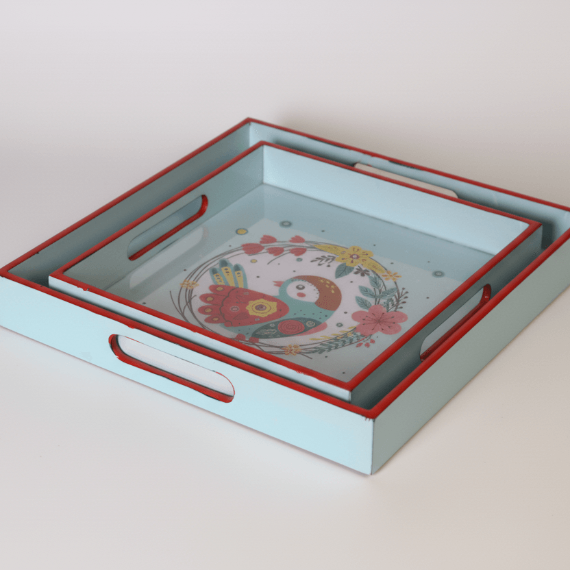 Chirpy Bird- Set of 2 Trays
