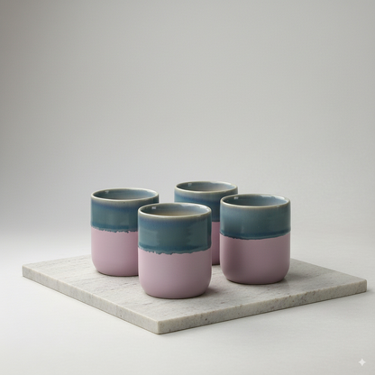 Blush Tide Chai Kulhad Set- For Tea/ Coffee/ Buttermilk