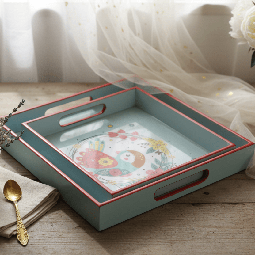 Chirpy Bird- Set of 2 Trays