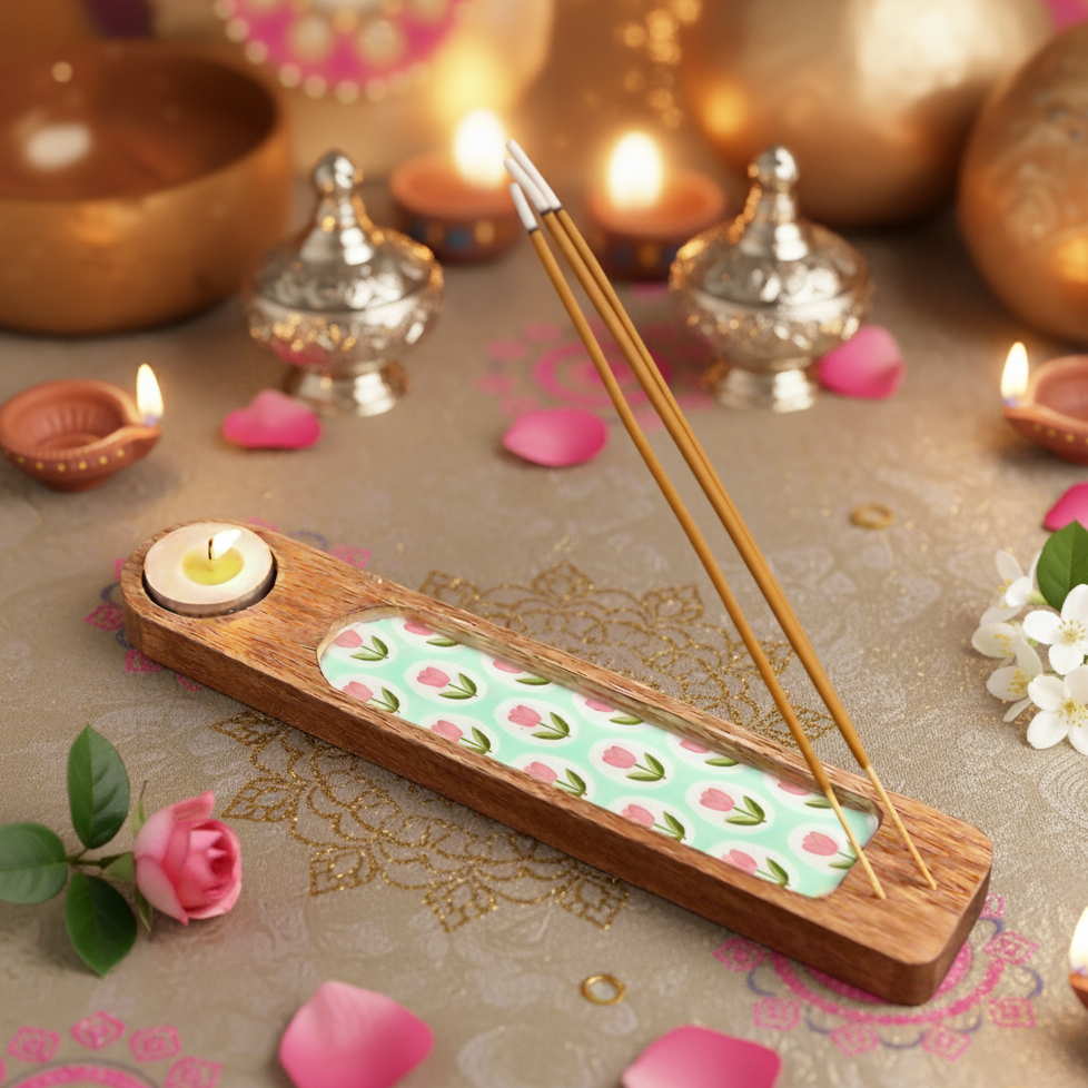 Agarbatti Stand with Unique Ash catcher- Kamal