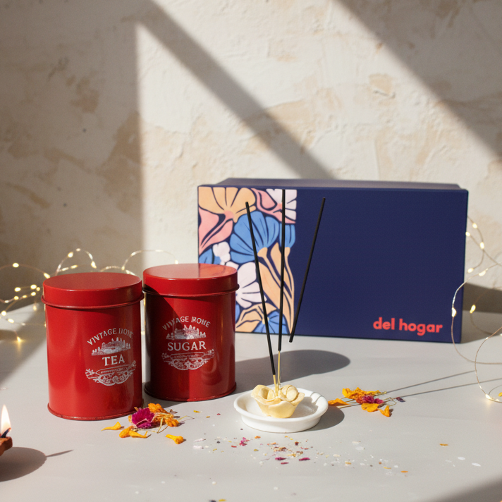 Giftbox- Curated Homeset (Tea sugar Jars+ Incense stick)