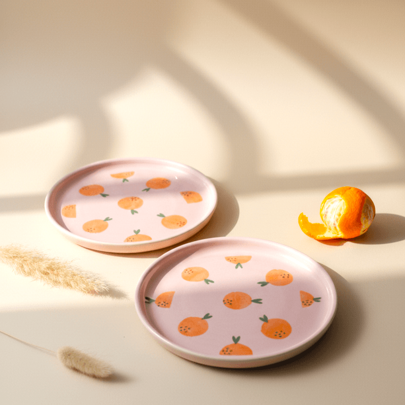 Fiesta Pink Appetizer Plates 8