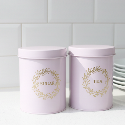 Kitchen Containers Set (2 Pcs)-  Lavender, Air Tight