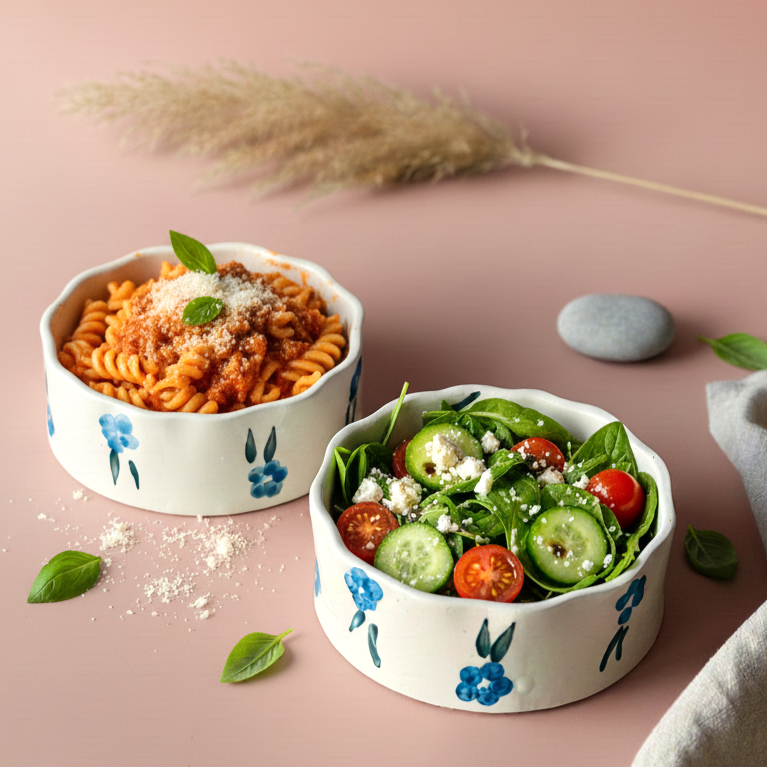 Blue Flowers Ceramic Bowl : Smoothie/ Yogurt bowl (270ml)