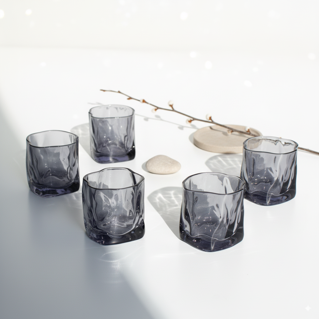 Serving Glasses- Grey (250ml) Set of Glasses