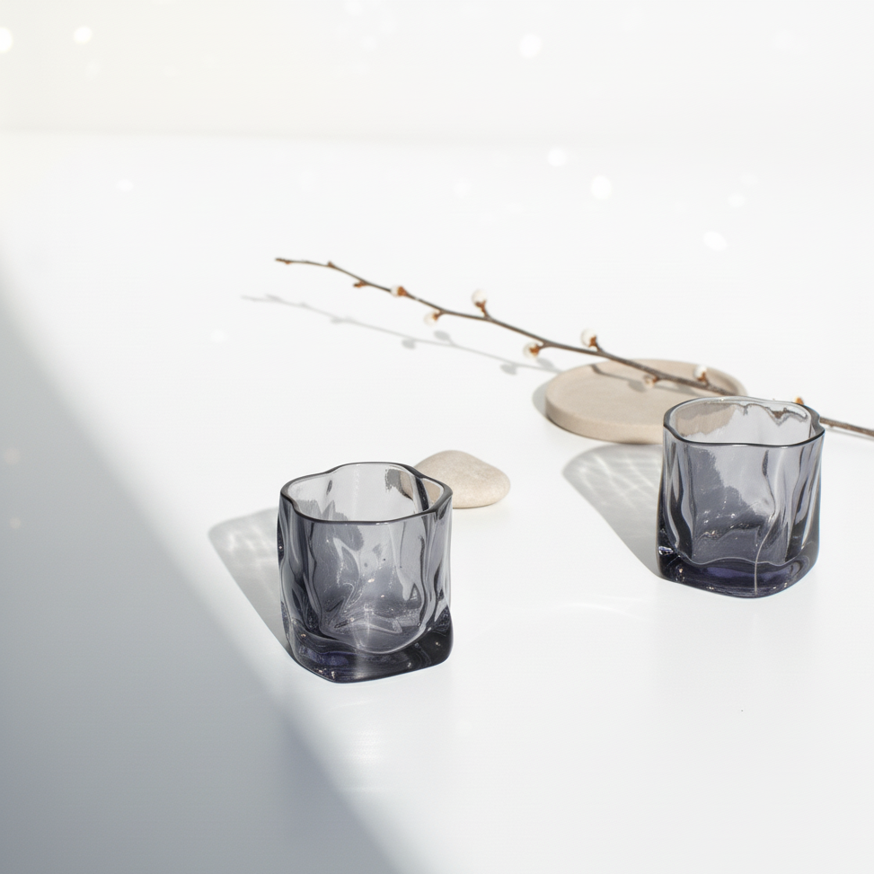 Serving Glasses- Grey (250ml) Set of Glasses