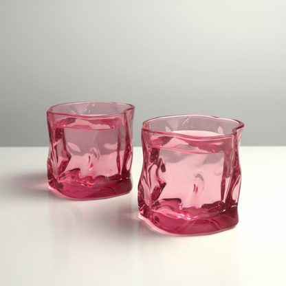 Serving Glasses- Fuchsia Pink (250ml) Set of Glasses