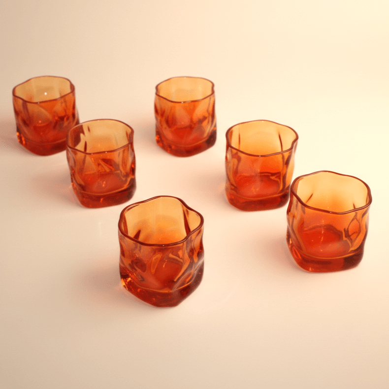 Serving Glasses- Festive Orange (250ml) Set of Glasses
