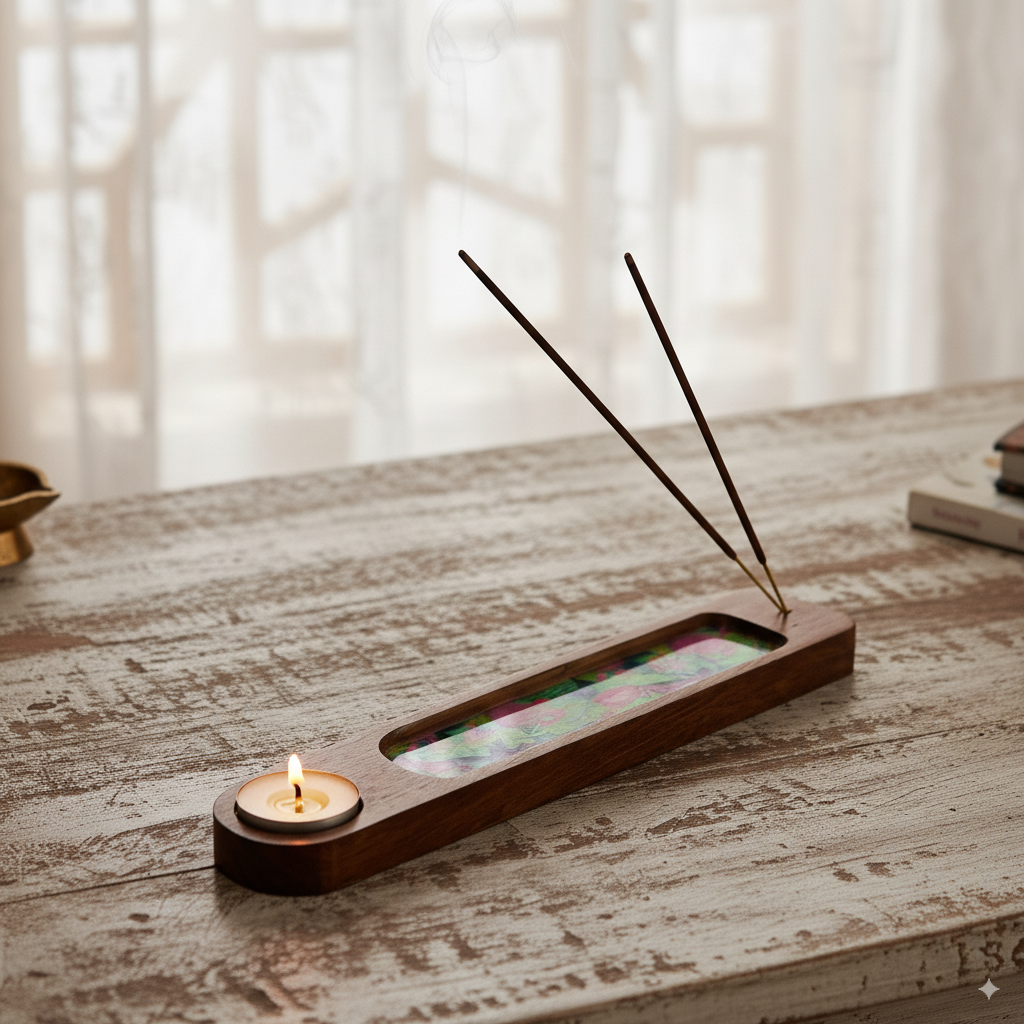 Agarbatti Stand with Unique Ash catcher- Bageecha