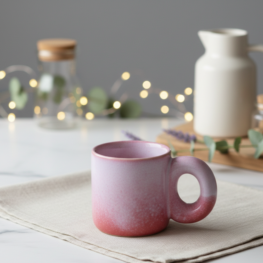Pink Glaze Ceramic Mug- 300 ml