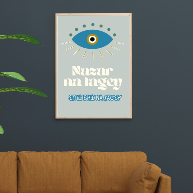 Nazar & EMI-  Quirky Framed Wall Art